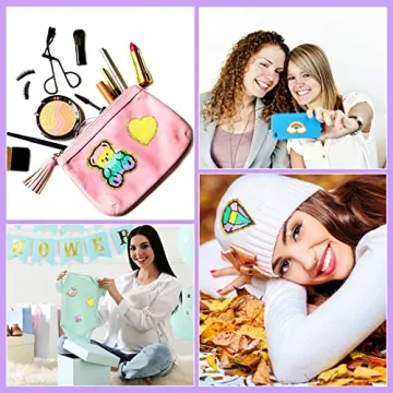 28 Vibrant Chenille Iron-On Patches for Creative Fashion