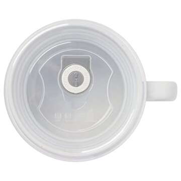 Silver Buffalo Mickey and Minnie Apple a Day Ceramic Soup Mug w Vented Plastic Lid, 24 Ounces