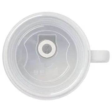 Silver Buffalo Mickey and Minnie Apple a Day Ceramic Soup Mug w Vented Plastic Lid, 24 Ounces