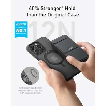 Anker Ultra Magnetic for iPhone 15 Pro Case with Sturdy 360° Ring Stand, Military-Grade Shockproof iPhone 15 Pro Kickstand Compatible with MagSafe(Black)
