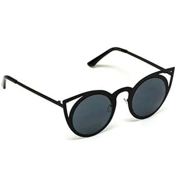 Womens Cateye Retro Fashion Retro Round Lens Cat Eye Sunglasses