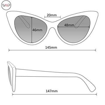 Womens Cateye Retro Fashion Retro Round Lens Cat Eye Sunglasses