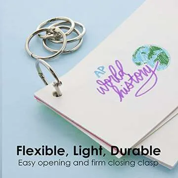 BAZIC Loose Leaf Binder Rings for Crafting and Organizing