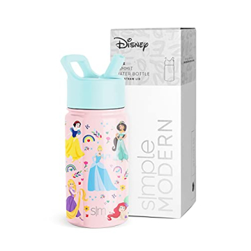 Disney Princess Kids Water Bottle | Reusable 14oz Cup