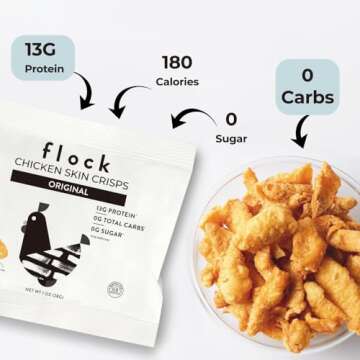 Flock Chicken Skin Chips - Low Carb High Protein Snack