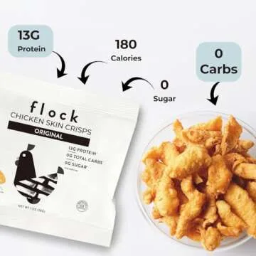 Flock Chicken Skin Chips - Low Carb High Protein Snack