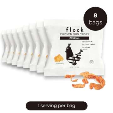 Flock Chicken Skin Chips - Low Carb High Protein Snack