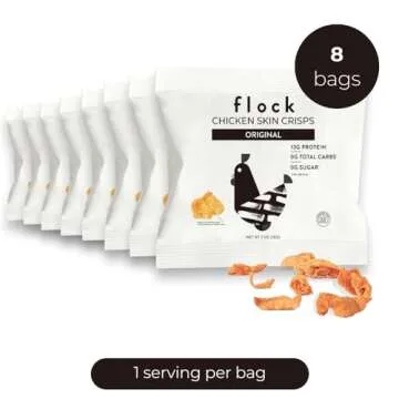 Flock Chicken Skin Chips - Low Carb High Protein Snack