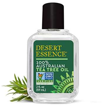 Desert Essence 100% Australian Tea Tree Oil Therapeutic Grade Essential Oil - Skin Cleansing, Clarif...