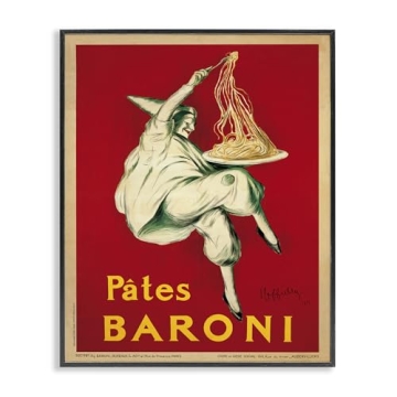 Stupell Industries Pates Baroni Vintage Poster Food Wall Art, 24x30 Framed