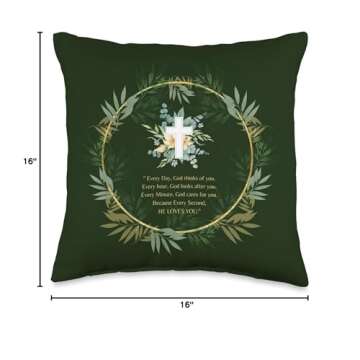 100xGifts Christian Faith Clergy Congregation Priest Pastor Deacon Throw Pillow, 16x16, Multicolor