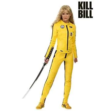 Women’s Kill Bill Beatrix Kiddo Yellow Motorcycle Suit for Adults
