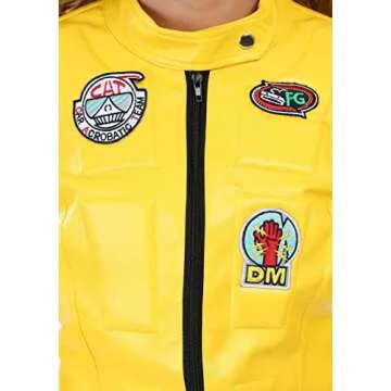 Women’s Kill Bill Beatrix Kiddo Yellow Motorcycle Suit for Adults