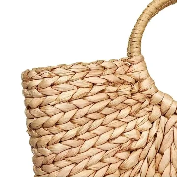 Womens Large Straw Bags Beach Tote Bag Handwoven Hobo Bag Summer Beach Bag Straw Handbag (Brown)