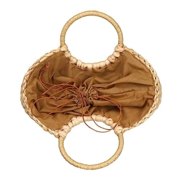 Womens Large Straw Bags Beach Tote Bag Handwoven Hobo Bag Summer Beach Bag Straw Handbag (Brown)