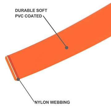 Waterproof Long Leash Durable Dog Recall Training Lead Great for Outdoor Hiking, Training, Yard, Beach and Swimming (Orange, 30ft)