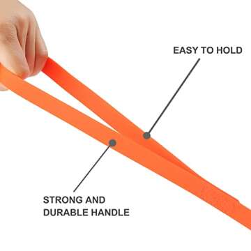 Waterproof Long Leash Durable Dog Recall Training Lead Great for Outdoor Hiking, Training, Yard, Beach and Swimming (Orange, 30ft)