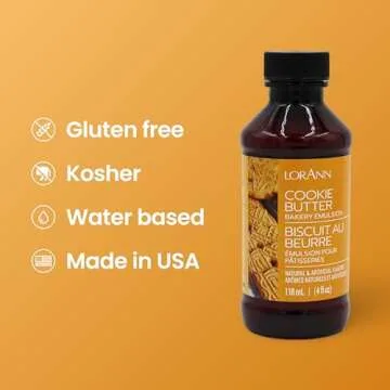 LorAnn Cookie Butter Bakery Emulsion, 4 ounce bottle