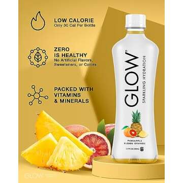 GLOW Sparkling Hydration Drink 12 Pack – Natural Electrolyte Water