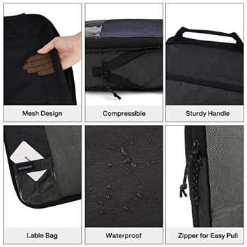BAGSMART Compression Packing Cubes for Easy Travel Packing