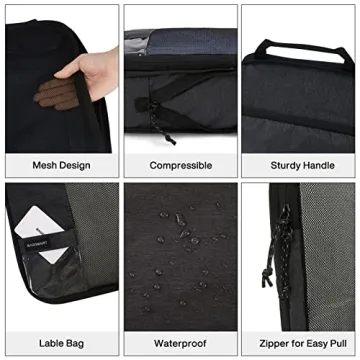 BAGSMART Compression Packing Cubes for Easy Travel Packing