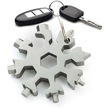 Desuccus 18-in-1 Snowflake Multi Tool, Stainless Steel Snowflake Bottle Opener/Flat Phillips Screwdr...