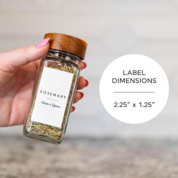 Minimalist Waterproof Labels for Stylish Spice Organization