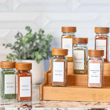Minimalist Waterproof Labels for Stylish Spice Organization