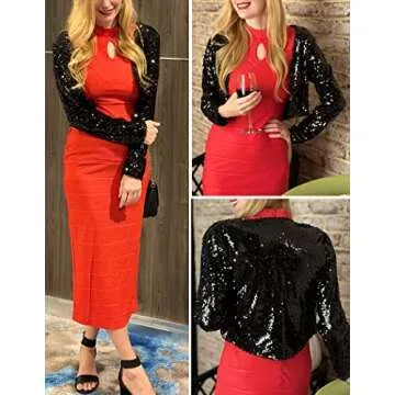 Boujee Zeagoo Sequin Shrug for Glamorous Events