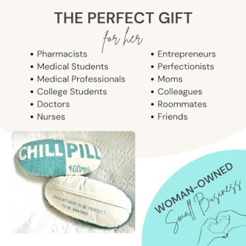 The Chill Pill Pillow | Room Decor Aesthetic TikTok Pillow | Perfect Chill Pillow and Preppy Pillows for Bed | Funky Throw Pillows | Cute Trendy Throw Pillows for Gifts