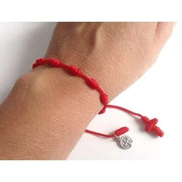 SIFRIMANIA Handmade St Benedict Red String Bracelets