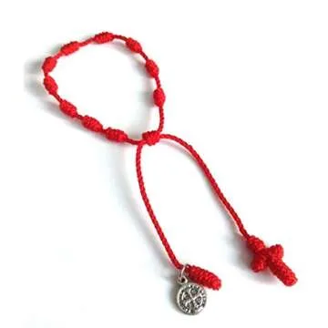 SIFRIMANIA Handmade St Benedict Red String Bracelets