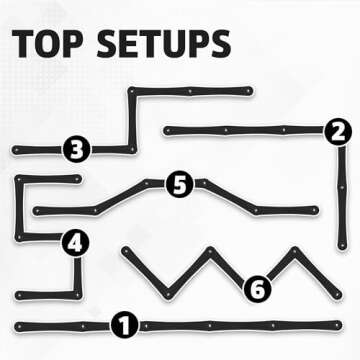 ACE HOCKEY Lightweight Stickhandling Training Aid - Snake 5, Equipment for Puck Control, Street Hockey Training, Reaction Time and Coordination, Durable, Portable and Adjustable