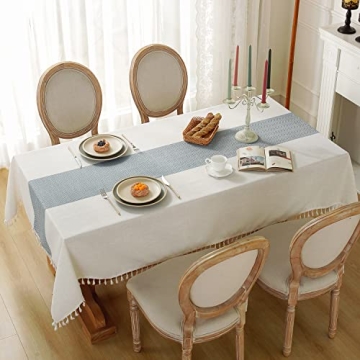 Rustic Farmhouse Tablecloth - Laolitou 55x55 Inch