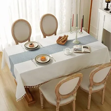 Rustic Farmhouse Tablecloth - Laolitou 55x55 Inch