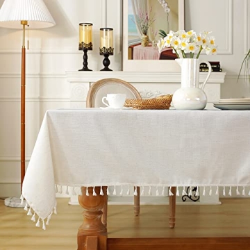 Rustic Farmhouse Tablecloth - Laolitou 55x55 Inch