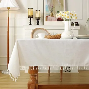 Rustic Farmhouse Tablecloth - Laolitou 55x55 Inch