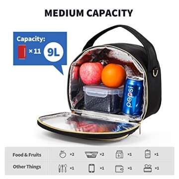 Stylish LLEGASTE Insulated Lunch Tote Bag for Women and Men