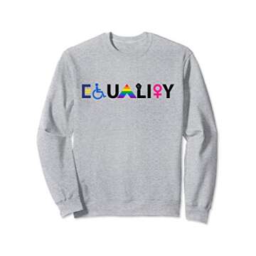 EQUALITY Equal Rights LGBTQ Ally Unity Pride Feminist Sweatshirt