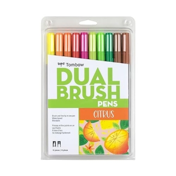 Tombow Dual Brush Pens - Citrus Set, 10-Pack for Artists