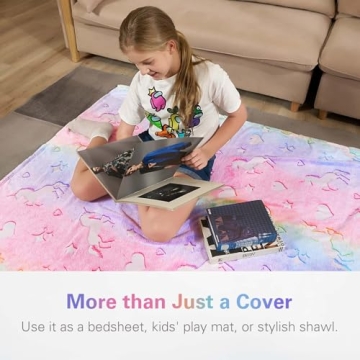 iBune Glow in The Dark Blanket for Kids - Soft & Fluffy