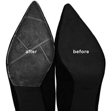 Boao Sole Protector Stickers for High Heel Shoes Self Adhesive Sole Cover Clear Sole Guard Anti Slip Bottoms for Women(Transparent, 40 x 4 Inch)