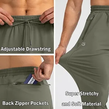 G Gradual Men's Sweatpants with Zipper Pockets