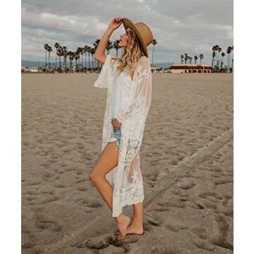 Chic White Lace Cardigan for Glamorous Summer Style