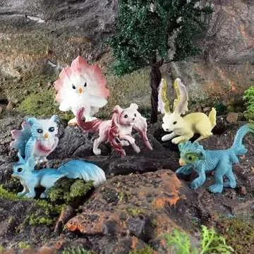 Liberty Imports 12 Pack Fantasy Creatures Figurines Set - Cute Plastic Fairy Animals & Mythical Toy Figures, Mini Unicorn Cake Toppers, Party Favors, Imaginative Play for Girls, Kids