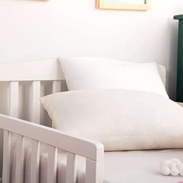 NTBAY 2 Pack Pillows with Microfiber Pillowcases, Soft Cotton Down Alternative 13x18 Zippered Pillows for Sleeping in Crib - Machine Washable - Breathable Travel Pillows, Navy Blue