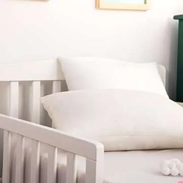 NTBAY 2 Pack Pillows with Microfiber Pillowcases, Soft Cotton Down Alternative 13x18 Zippered Pillows for Sleeping in Crib - Machine Washable - Breathable Travel Pillows, Navy Blue