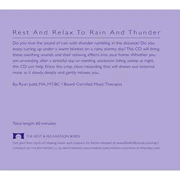Calming Rain and Distant Thunder - Thunderstorm Nature Sounds Recording - For Meditation, Relaxation...