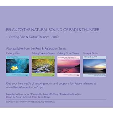 Calming Rain and Distant Thunder - Thunderstorm Nature Sounds Recording - For Meditation, Relaxation and Sleep - Nature's Perfect White Noise -