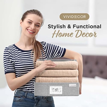 VIVIDECOR Trapezoid Closet Bins for Organizing